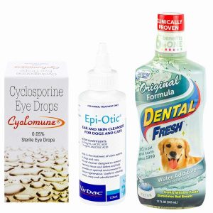 犬のトータルケアセット（シクロミューン・エピオティック120ml・デンタルフレッシュ）